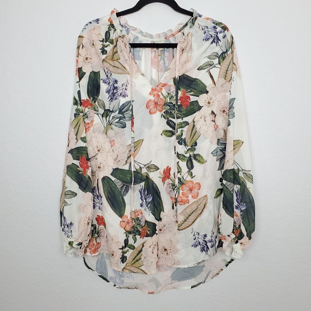 Show Me Your Mumu NWT Charlene Tunic Top Size M Enchanted Floral Long Sleeve